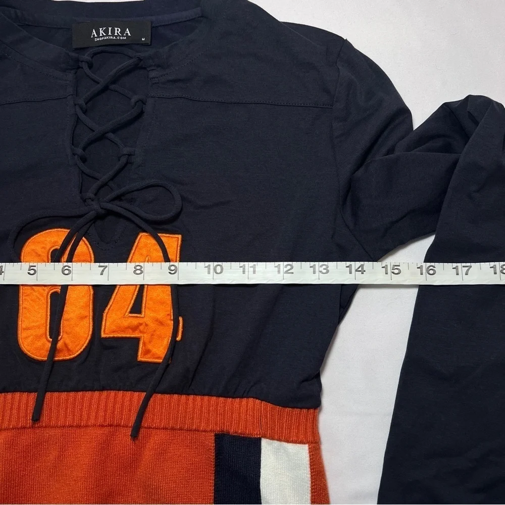 AKIRA Long Sleeve Shirt - Size Medium- Black/Orange